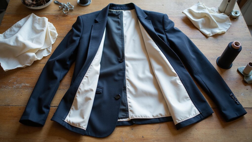 jacket lining enhances comfort