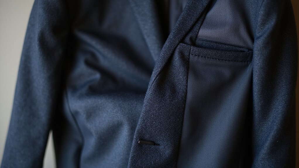 lining maintains suit shape