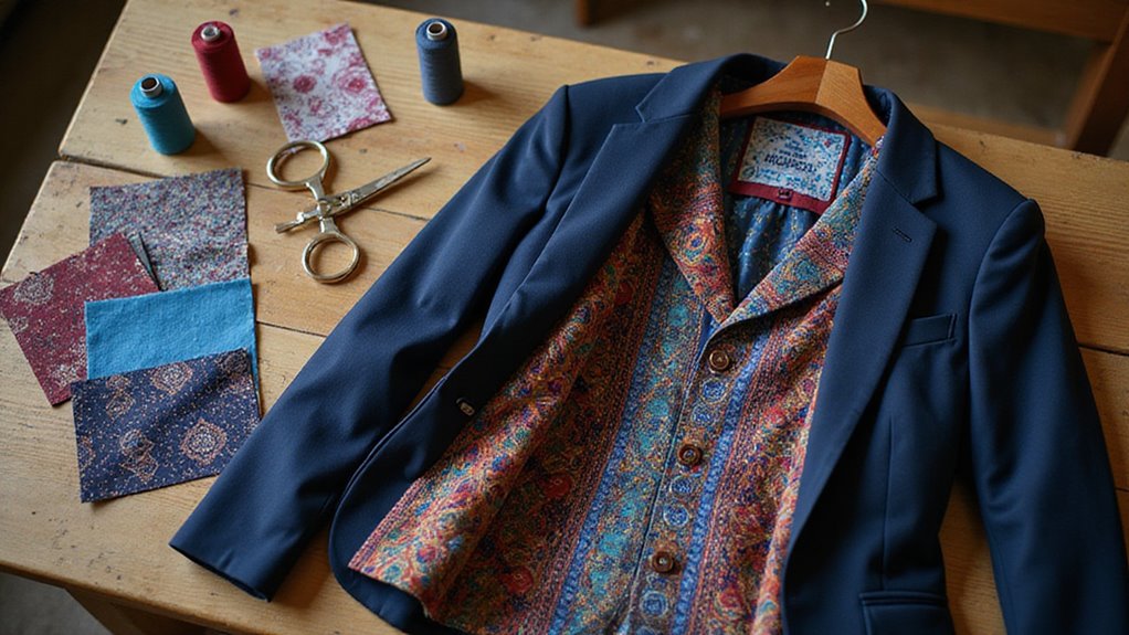 patterned jacket lining options