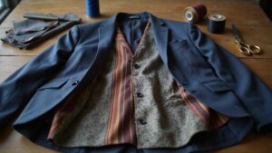 suit lining fabric details