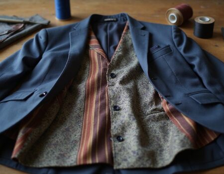 suit lining fabric details